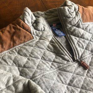 Vineyard Vines Quilted Suede Sheep Shirt